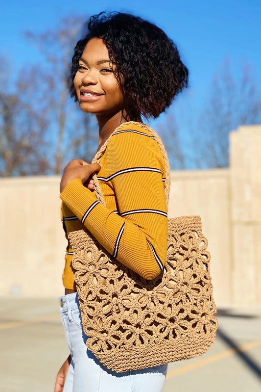 Hand Made Muted Floral Tote