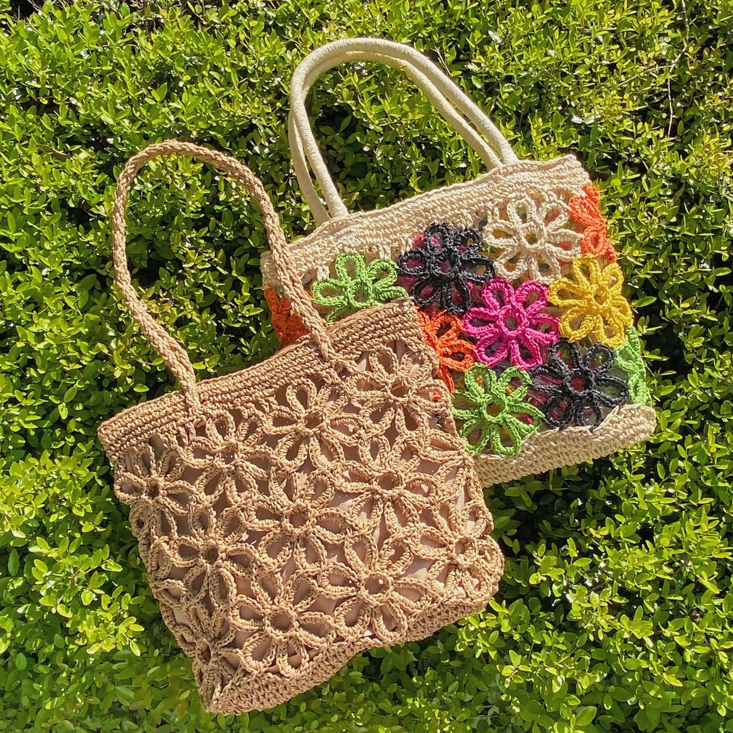 Hand Made Muted Floral Tote