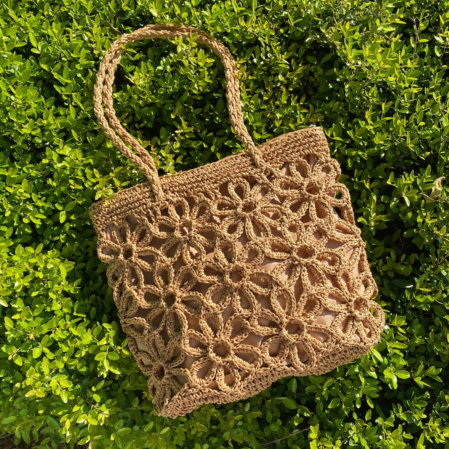 Hand Made Muted Floral Tote